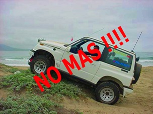 Frecuentes competencias organizadas de "jeepeo" se desarrollan en nuestra s playas, además de las improvisadas que en verano se acrecientan, todo ello sin considerar las motos de tres y cuatro ruedas que trepidad por las zonas dunarias...