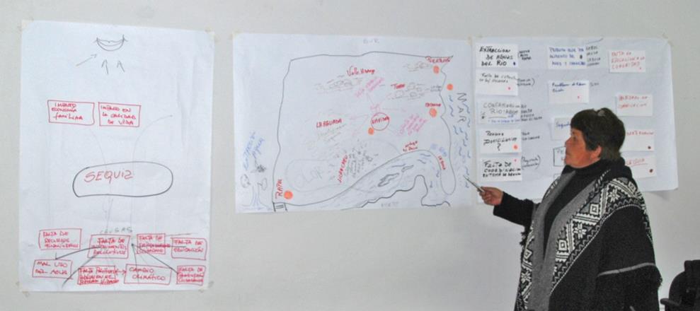 Presidenta de la FEPANAV  de Navidad, exponiendo problemáticas detectadas