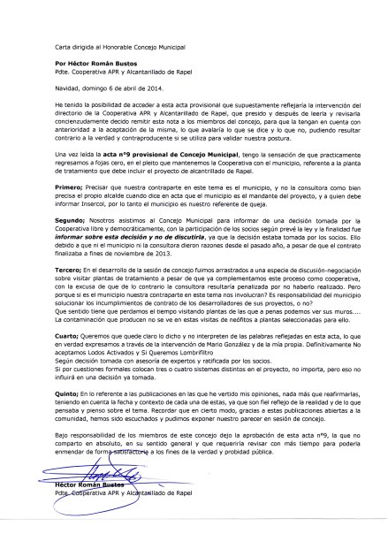 CARTA H. ROMAN CONTESTACIÓN CONCEJO