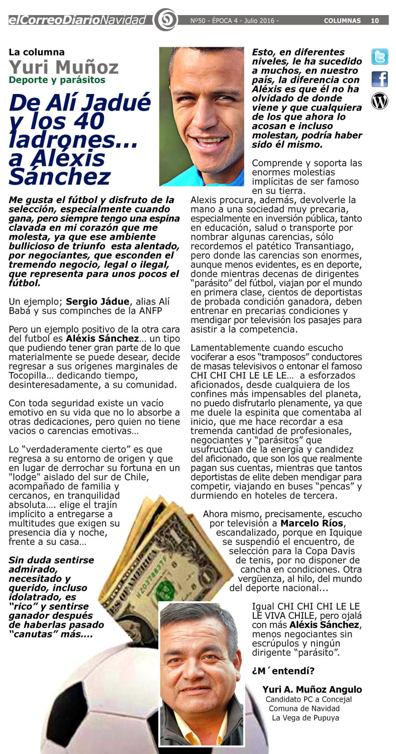LA COLUMNA EDITORIAL ALEXIS SANCHEZ YURI 2